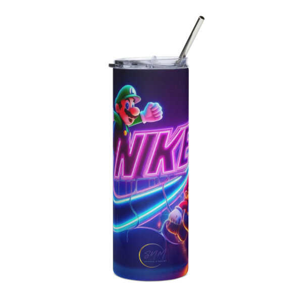 Mario and Luigi Nike jumping - Stainless steel tumbler